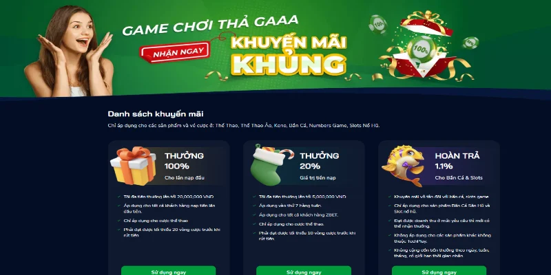 zbet 13 Anh em có thể ẵm thưởng khủng khi săn ưu đãi tại hệ thống