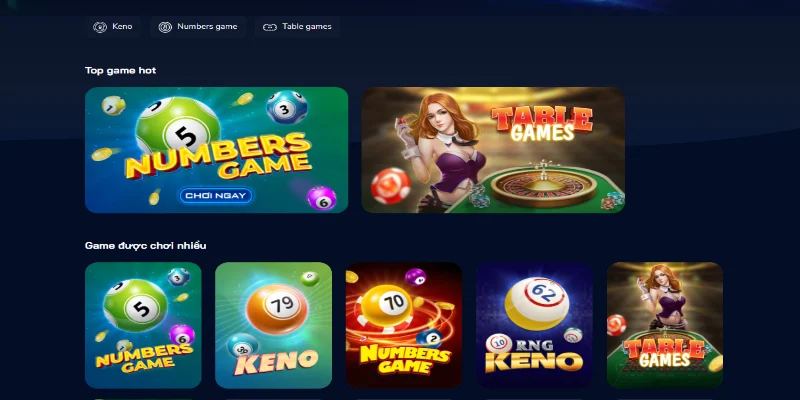 zbet 9 Bet thủ có thể giải trí nhẹ nhàng với game chốt số nhanh Keno